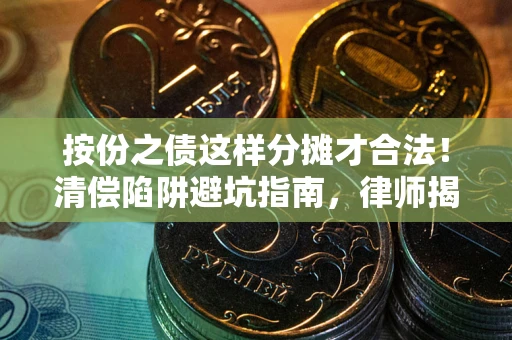 武汉按份之债这样分摊才合法！清偿陷阱避坑指南，律师揭秘关键条款