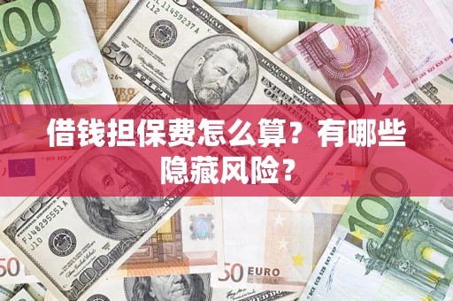 武汉借钱担保费怎么算？有哪些隐藏风险？