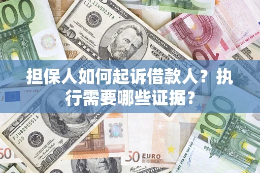 武汉担保人如何起诉借款人？执行需要哪些证据？