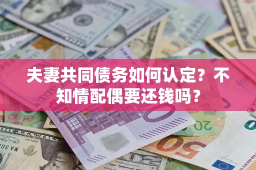 武汉夫妻共同债务如何认定？不知情配偶要还钱吗？