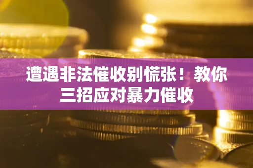 武汉遭遇非法催收别慌张！教你三招应对暴力催收