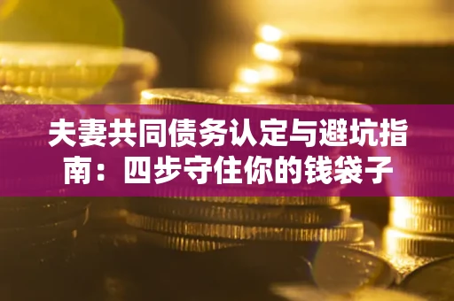 武汉夫妻共同债务认定与避坑指南：四步守住你的钱袋子