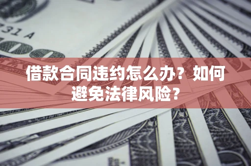 武汉借款合同违约怎么办？如何避免法律风险？