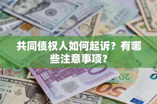 武汉共同债权人如何起诉？有哪些注意事项？